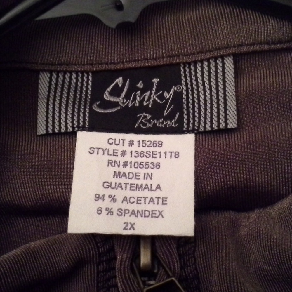 Brown Mock Turtle Neck Long Sleeve Zipped Jacket - Picture 8 of 8
